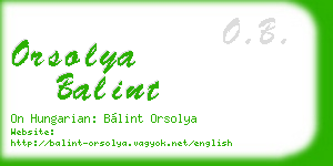 orsolya balint business card